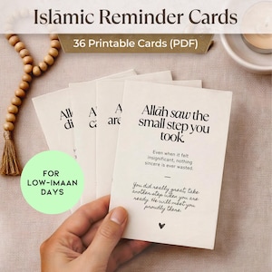 Islamic Reminder Cards Printable – Islamic Affirmation Cards for Muslims