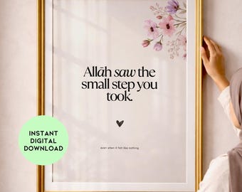 Islamic Reminder Printable | Muslim Wall Decor | Islamic Gift For Her | Digital Download