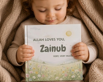Personalized Islamic Baby Storybook with Name, Muslim baby gifts boys girls, Aqiqah gift for toddler, Allah bed time story