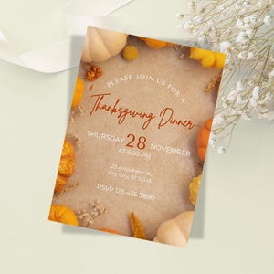 Thanksgiving Dinner Invitation Template