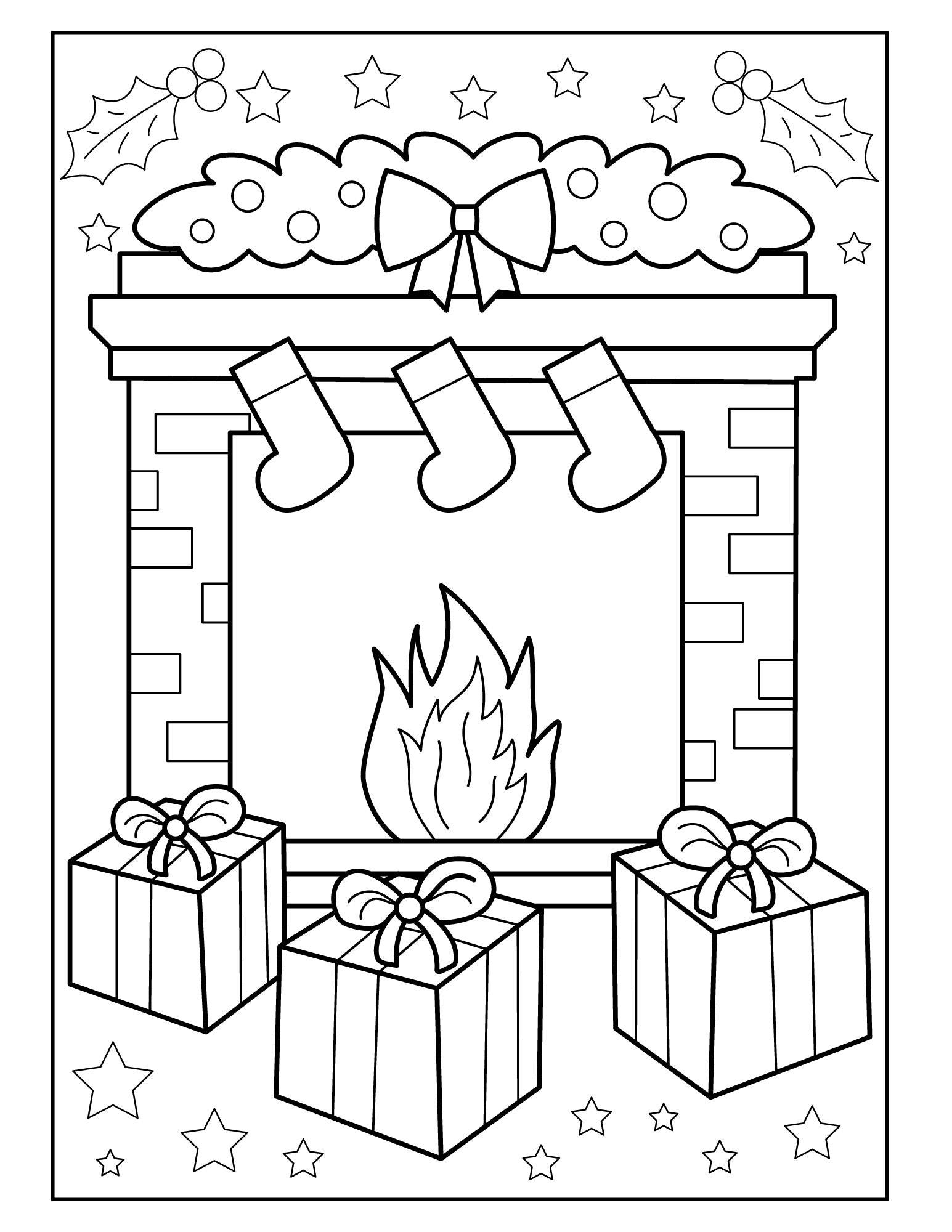 Kids Christmas Coloring Book Etsy