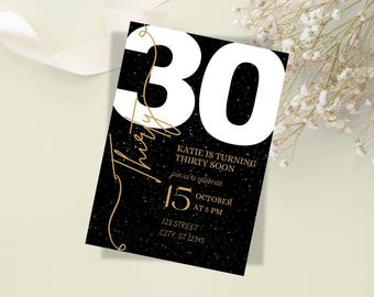 30th Birthday Invitation Template