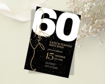 60th Birthday Invitation Template