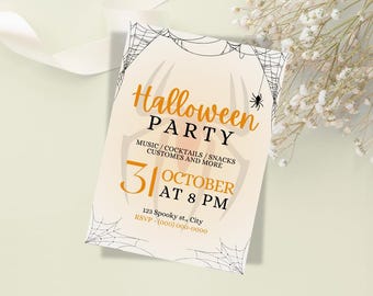 Halloween Party Invitation Template