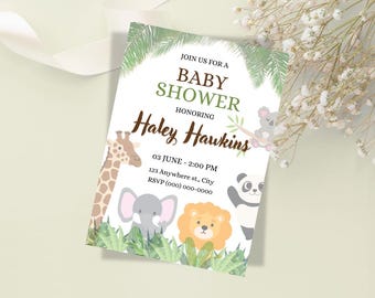 Plantilla de invitación para baby shower