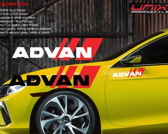 1 pieza de calcomanía de vinilo recortable para automóvil ADVAN
