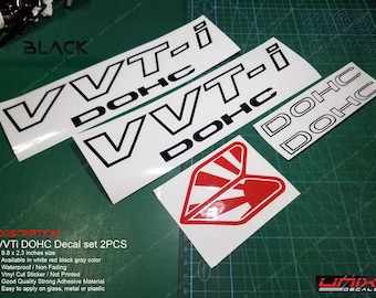 Adhesivo de vinilo resistente a la intemperie DOHC VVT-i (2 unidades)