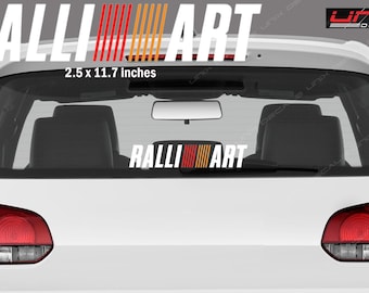 Calcomanía de vinilo resistente a la intemperie RALLIART Mitsubishi (1 unidad)