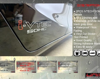 Calcomanía de vinilo i-VTEC SOHC/DOHC (2 unidades)