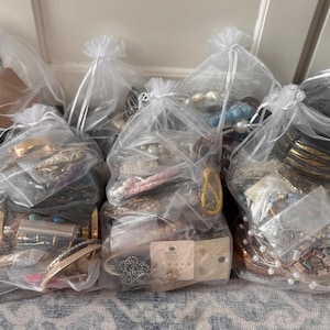 MYSTERY 2 lbs Costume Jewelry Lot!  Vintage to Now!  Wearable! Watches, rings, bracelets, necklaces, earrings, pendants, watches, & MORE!!
