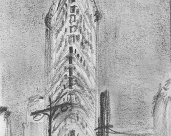 Flatiron Drawing Etsy