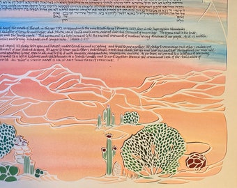 Gold Canyon Desert Love Ketubah