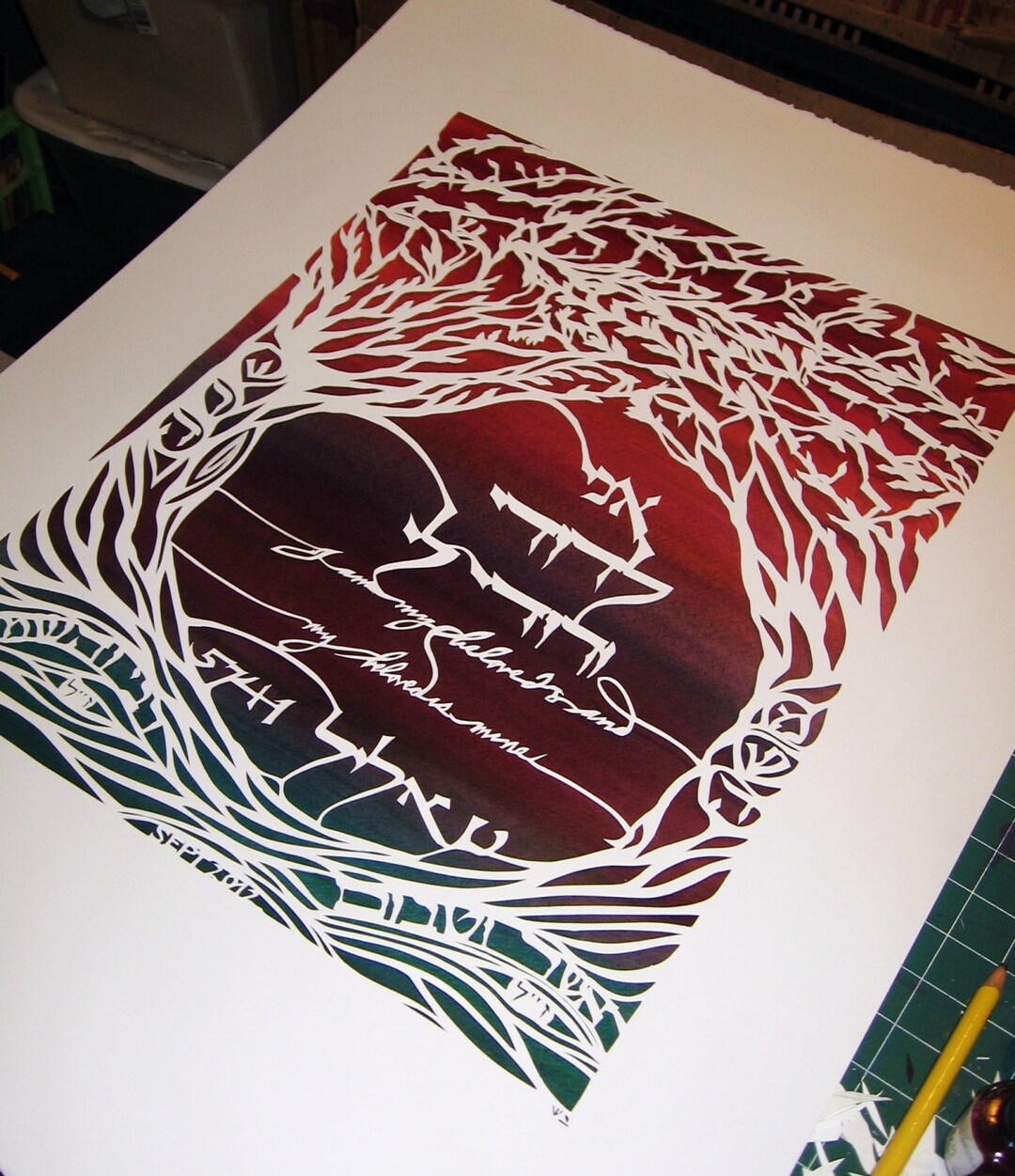 Papercut Lettering Papercut Artwork - Commemoration of Anniversary - Original Papercut ...