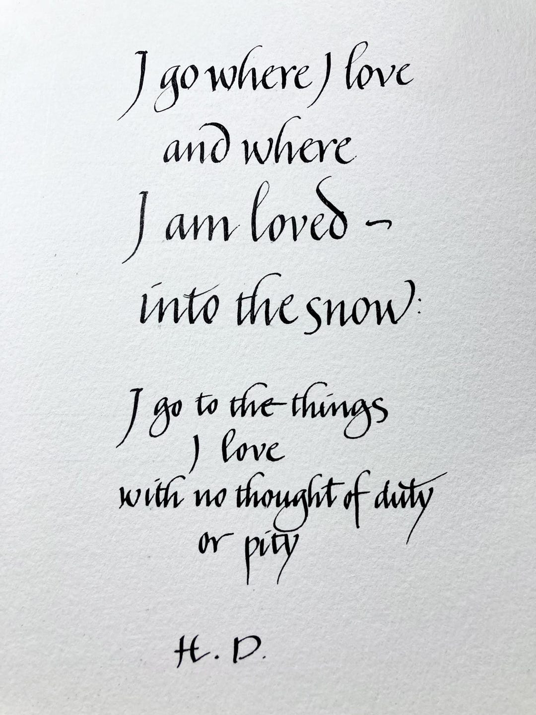 Hand Lettered Notes H.D. Poem Cards: Hand Lettered Note Cards (set of 4) - Etsy