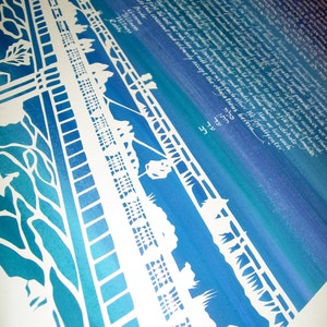 Wedding Art High Line Papercut Ketubah New York City image 2