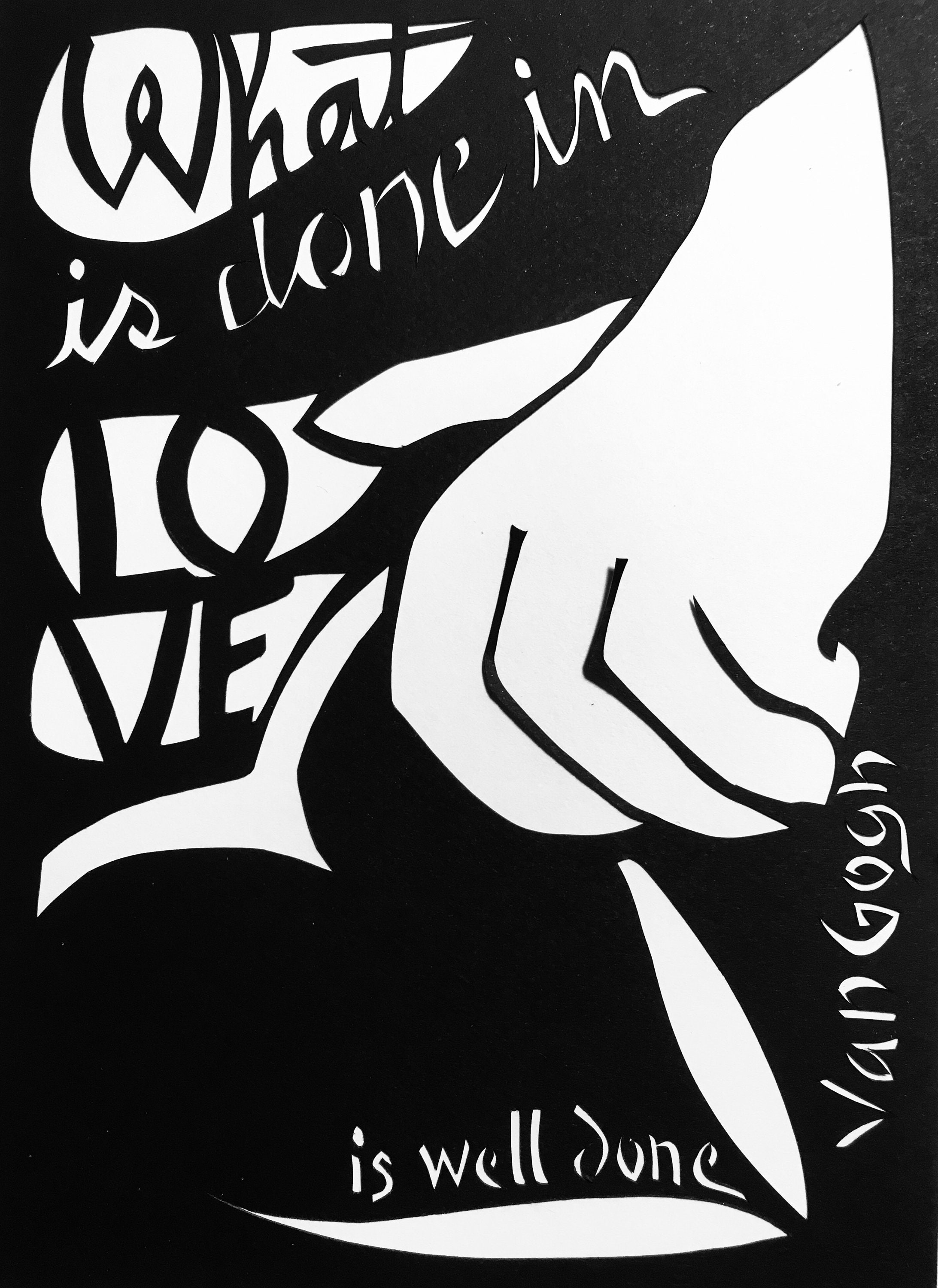 What is Done in Love Van Gogh Quote Papercut Art Handcut - Etsy UK