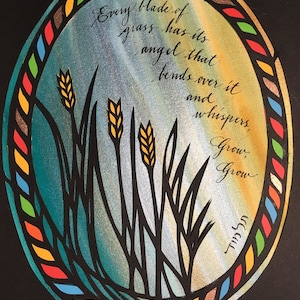 Talmud - jede Grashalme - Papercut Kunstwerk