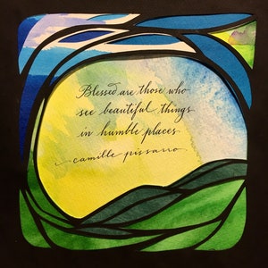 Originele Papercut Artwork Card - plat - gelaagd papier - handgesneden origineel ontwerp - kalligrafie
