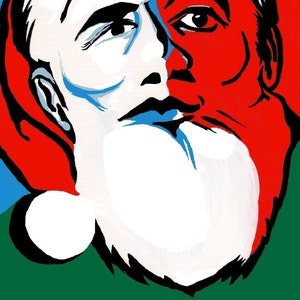 Papai Noel estilo Obama - Esperança para os feriados - cartão postal de 4 x 5,25 polegadas com envelope