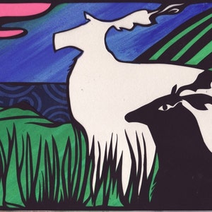 RACCOLTA FONDI DELLA COMUNITÀ LAKOTA - 12 carte - Carte sulla migrazione delle renne - 5x7 pollici - stampa dal disegno originale ritagliato a mano