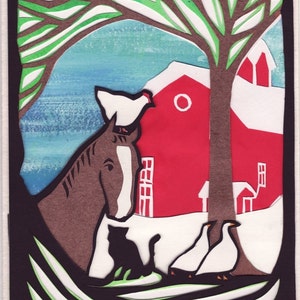 Einrahmbare Papierschnitt Karte - Ihre Bilder, mein eigenes Design - 13 x 18 cm Papierschnitt