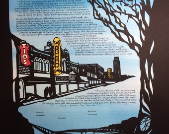 Ann Arbor Papercut Ketubah