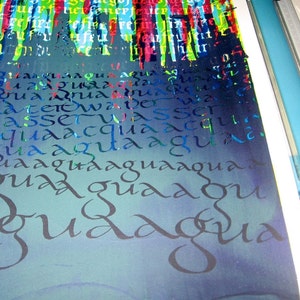 Fire and Water - Silkscreen print hand pulled
