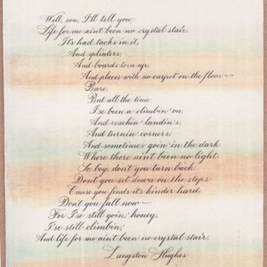 Mother to Son door Langston Hughes - kaart