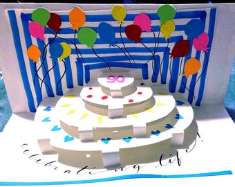 Personalized Pop-Up Birthday Cake Card