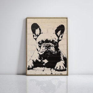 French Bulldog Home Decore Art Print, Frenchie Art Lovers Street Art, Perfect for Dog Lovers
