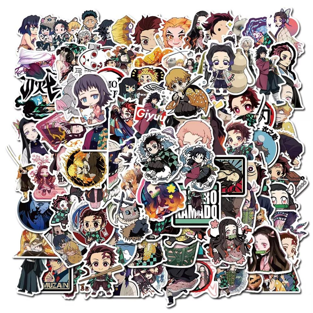 Demon Slayer Waterproof Stickers Stickers Etsy Demon Slayer Waterproof Stickers Stickers Etsy