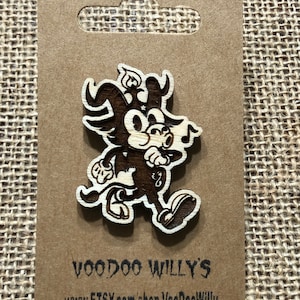 Whistling Baphomet Wooden Pin