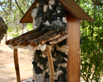 Rustic Hanging Bird Feeder, Gift for Mom, Functional Yard Decorations