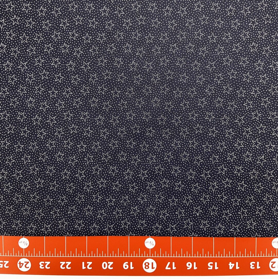 Patriotic Fabric Made in USA White Dot Star on Blue Santee YARD Etsy