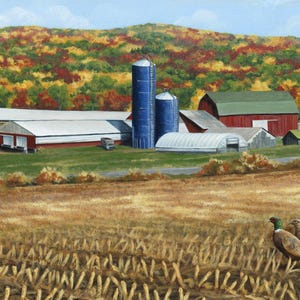 23&quot; Fabric Panel | David Textiles Digital Nichols Farm Fall Autumn Harvest Field
