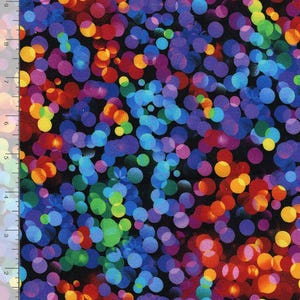 108" Wide Back Fabric | Butterfly Magic Rainbow Dots | Timeless Treasures YARD