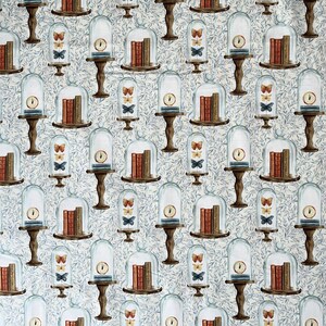 Library Fabric | Blank Quilting Bookshop Library Butterfly Clock Jar | YARD