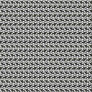 Animal Fabric | Small Black Cats on White | Timeless Treasures YARD