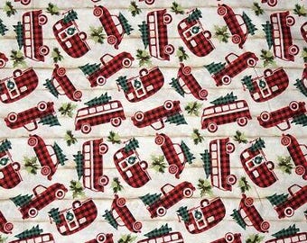 Christmas Fabric - Susan Winget Buffalo Plaid Vehicle Toss - Cotton YARD