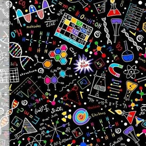 Science Fabric Etsy