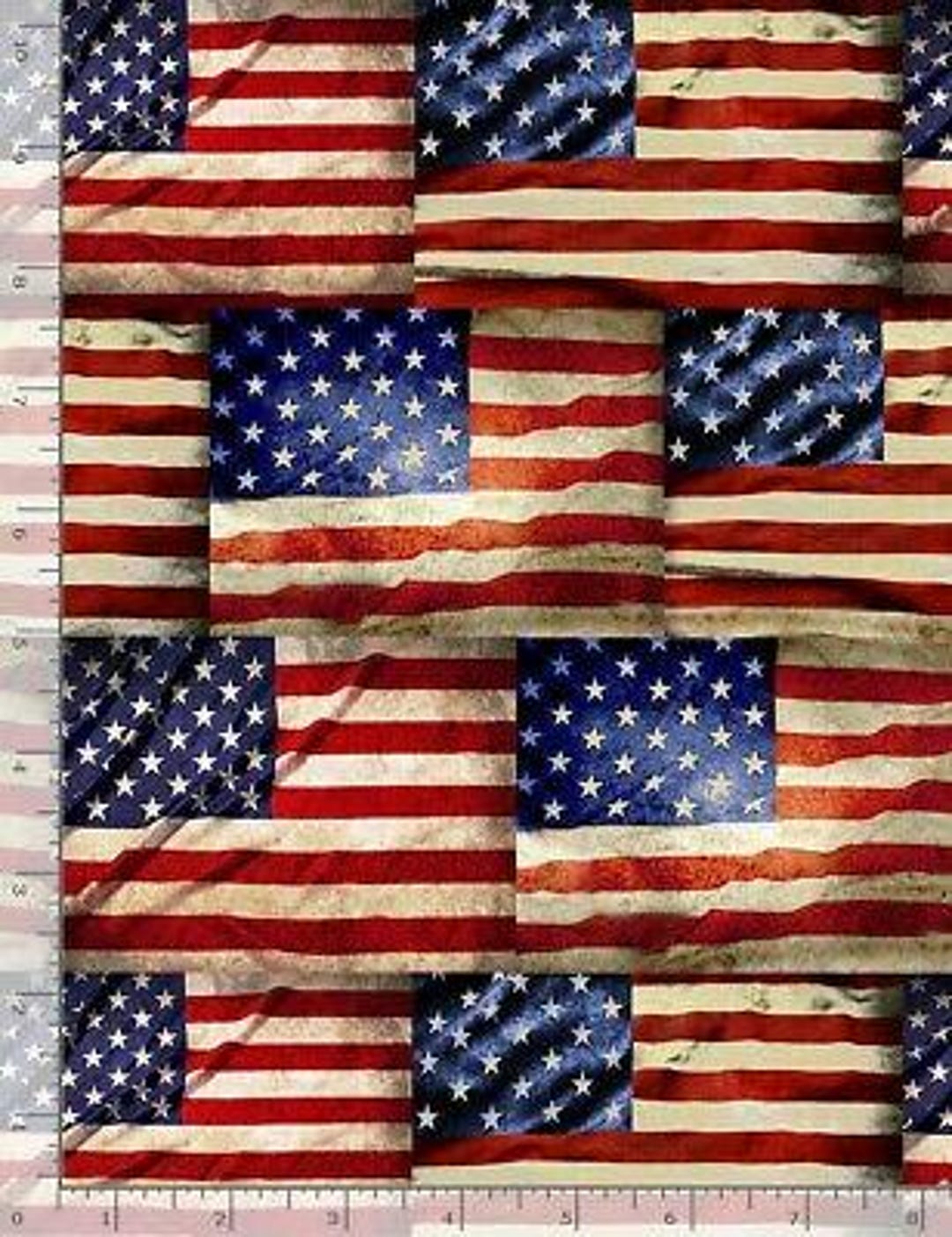 Patriotic Fabric - Packed American Flag - Timeless Treasures YARD - Etsy