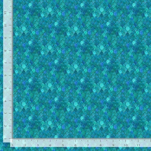 Flourish Fabric | Basics Scale Texture Blue Teal | Timeless Treasures YARD