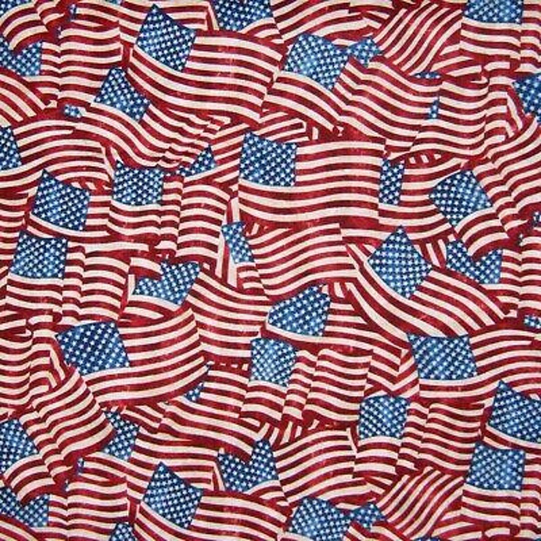Patriotic Fabric - Stars & Stripes American Flag Packed - Northcott ...
