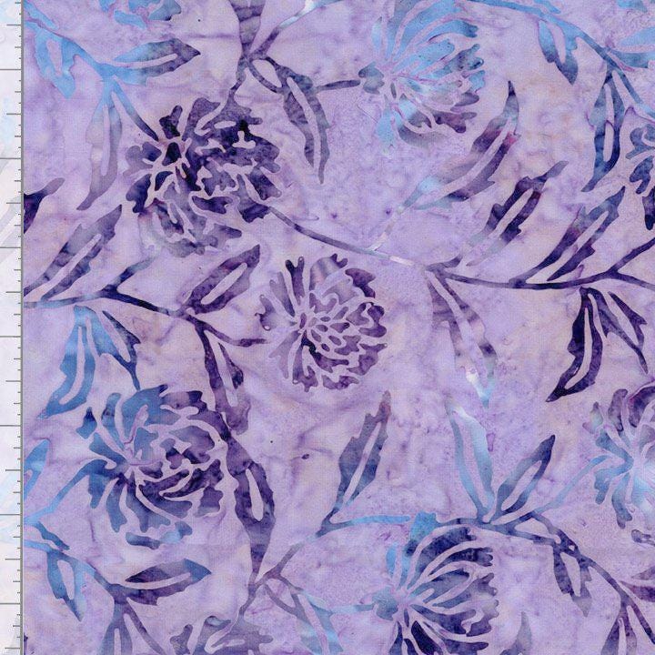 TONGA LILAC Batik Fabric | English Rose Purple | Timeless Treasures ...