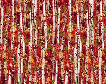 A forest scene in striking colors Electric Nature panel from Timeless Treasures C7764 Absolutely stunning!