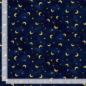 Owl Always Love You Fabric | Moon & Stars Blue | Timeless Treasures YARD