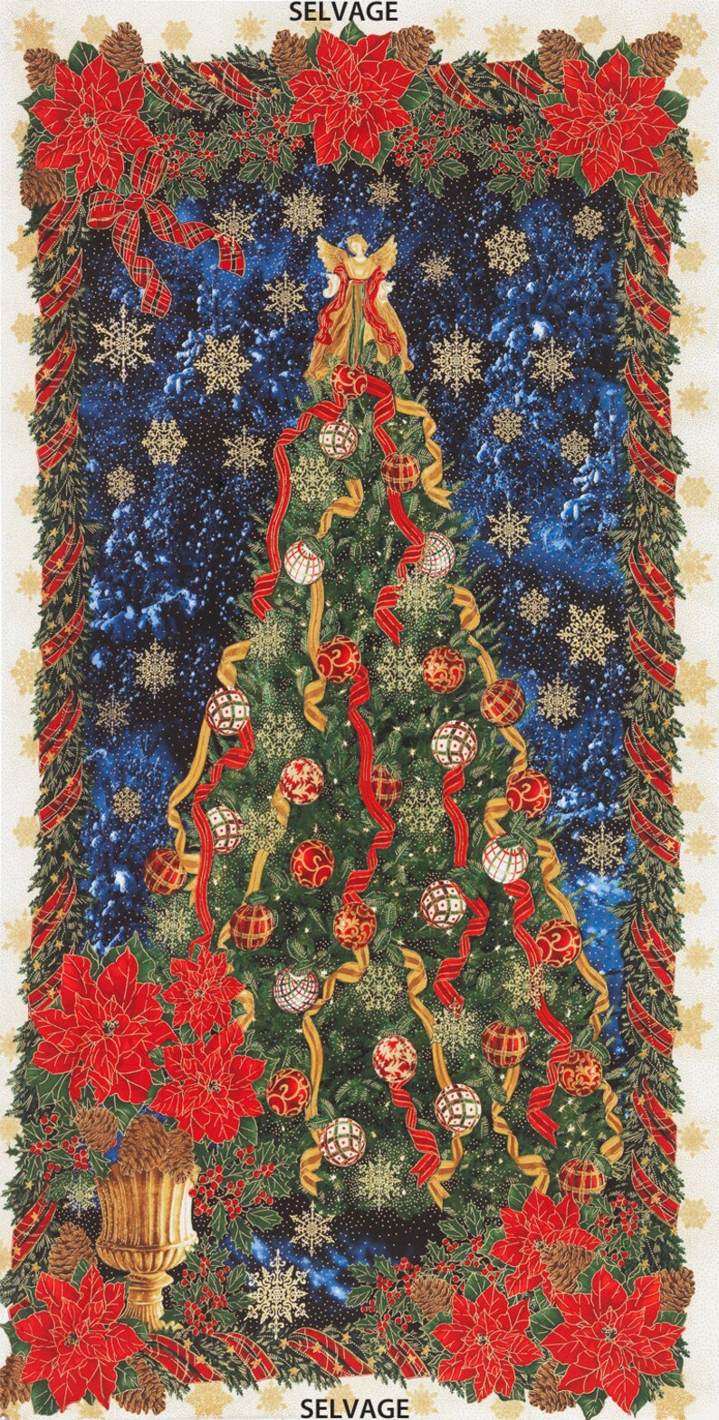 23 Fabric Panel Timeless Treasures Christmas Tree Etsy