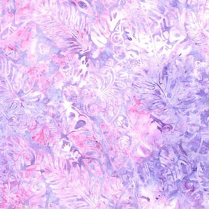 Tonga Batik Fabric | Mayfair Tropical Leaves Purple | Timeless Treasures YARD