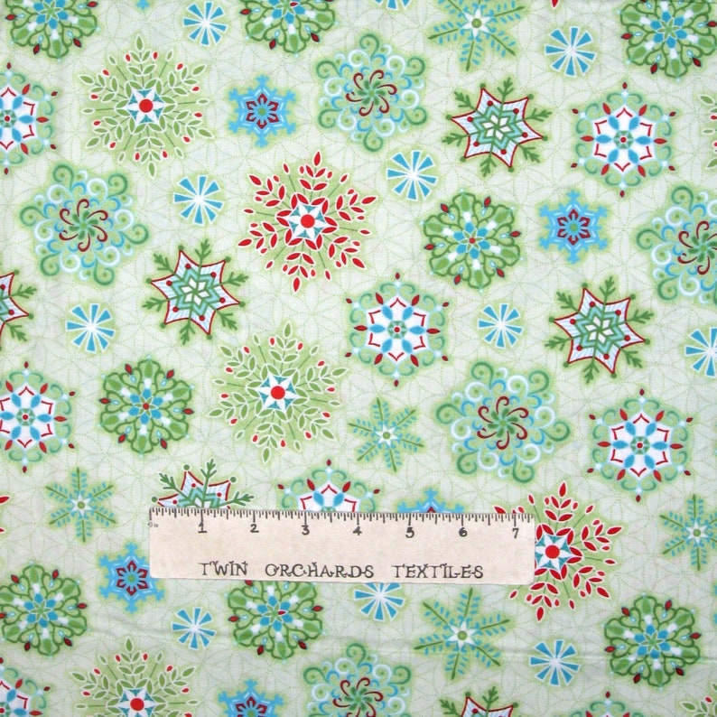 Holiday Snowflakes Blue Benartex Christmas 100/% cotton fabric by the yard