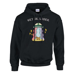 Funny Alien Hoodie, Crewneck Hoodie, Aliens, Women&#39;s Hoodie, Unisex Hoodie, Gift for Alien Lovers